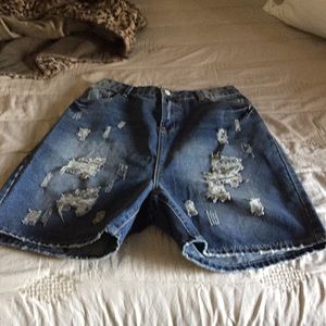 Distressed Jean Shorts